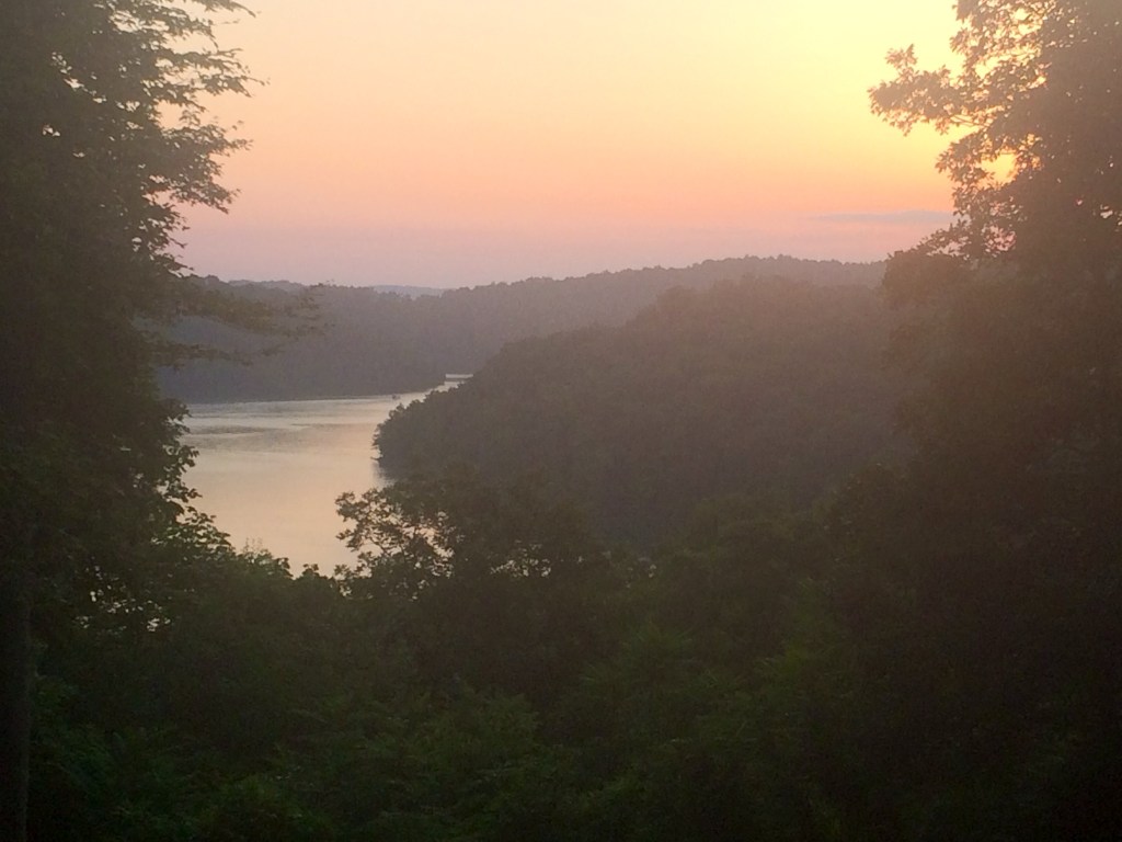 Watched the sunset over the lake tonight.